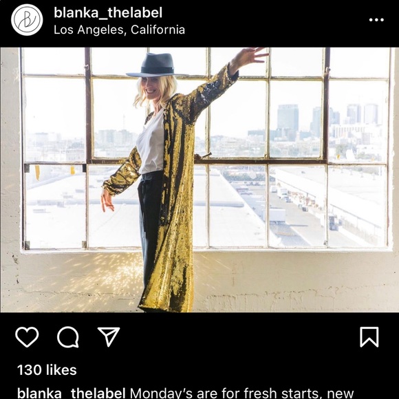 Gold Sequin Duster by Blanka the Label Never worn- NWOT - Picture 6 of 8